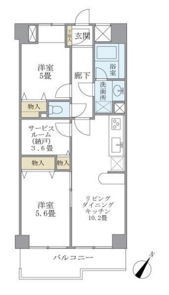 ＫＤＸレジデンス二子玉川の物件間取画像