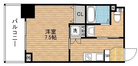 肥後橋駅 徒歩4分 11階の物件間取画像