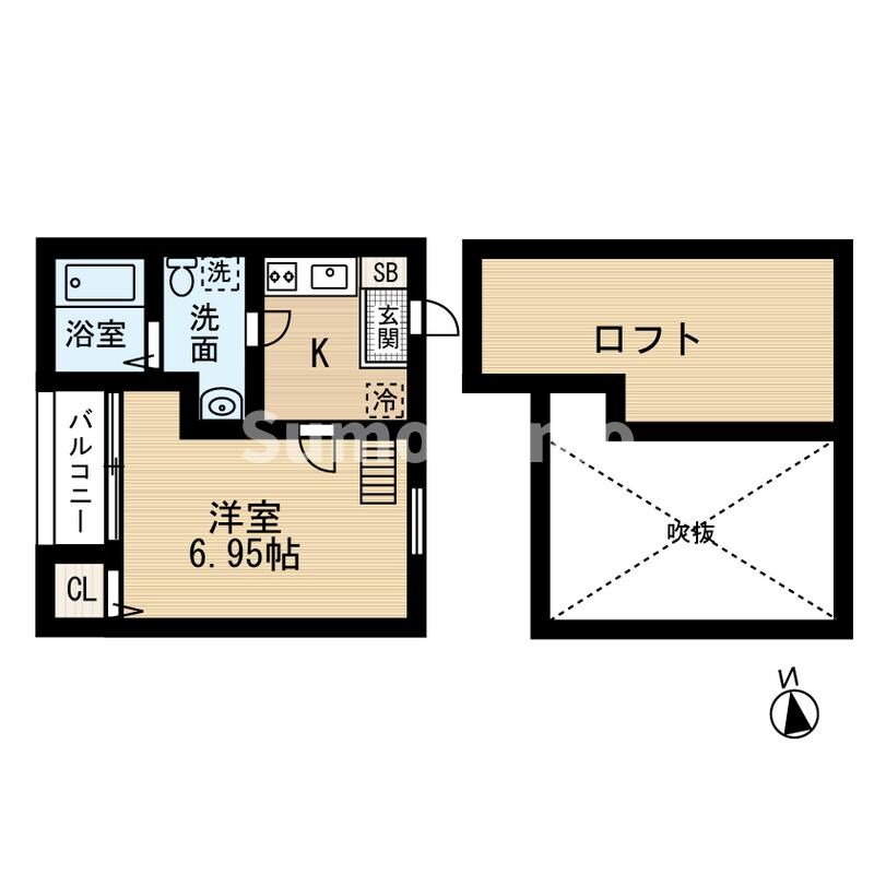 シュプリームメゾンAの物件間取画像