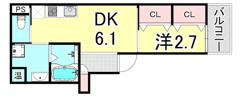 武庫川駅 徒歩5分 1階の物件間取画像