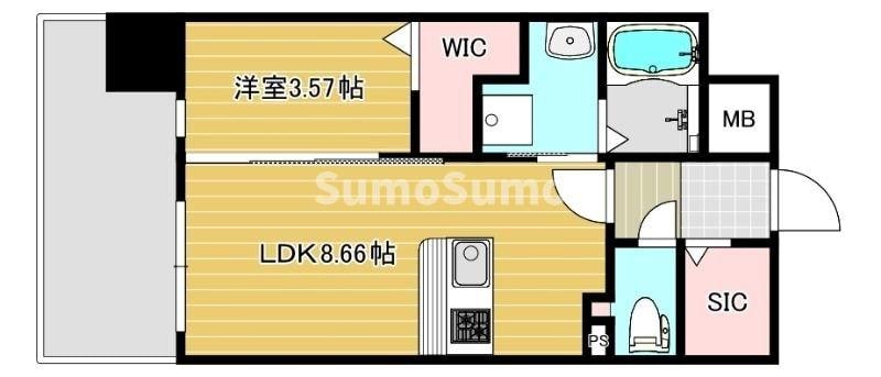 六本松駅 徒歩5分 6階の物件間取画像