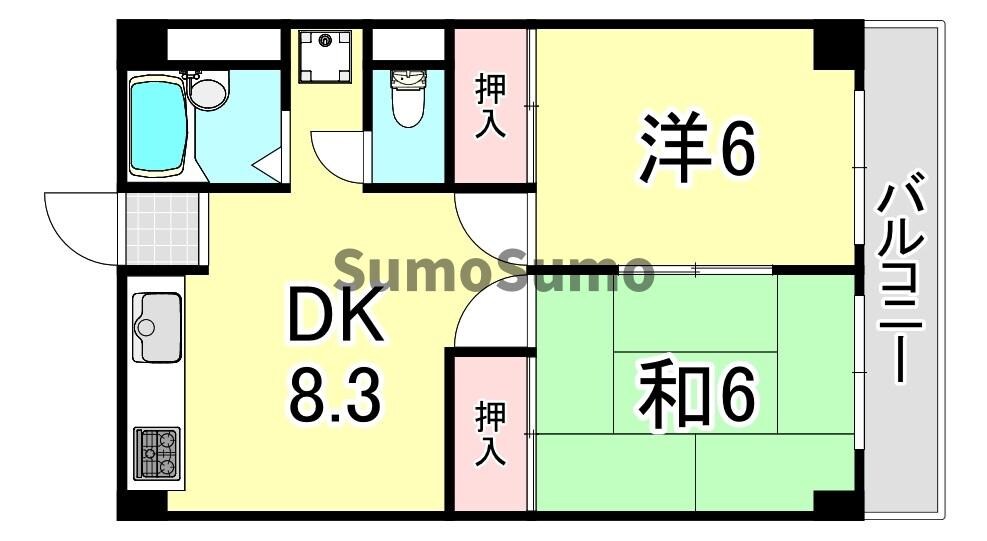 塚口駅 徒歩14分 4階の物件間取画像