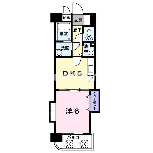 竹下駅 徒歩14分 7階の物件間取画像