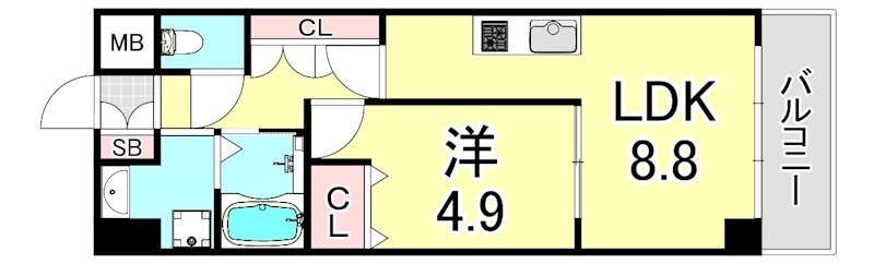 フローレンス江坂の物件間取画像