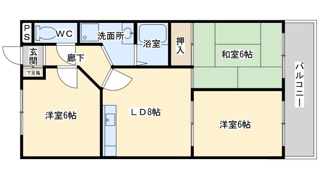 コーポラス栄の物件間取画像