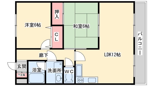 奥田ハイツⅢの物件間取画像