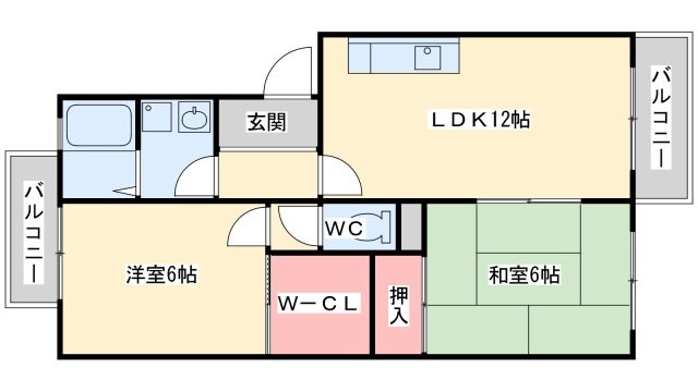 ハイアーグラウンドA棟の物件間取画像