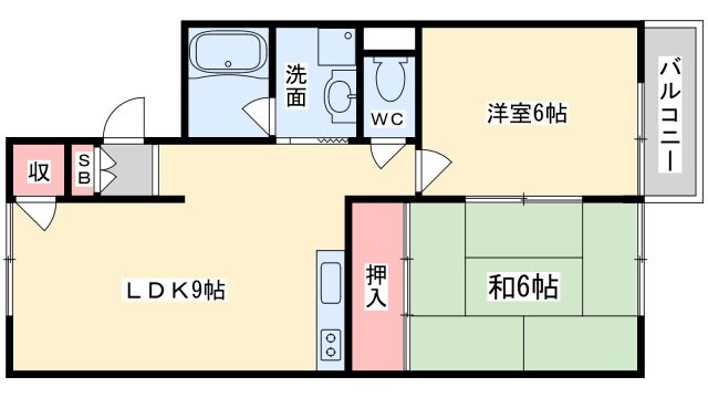 第７摂津グリーンハイツの物件間取画像