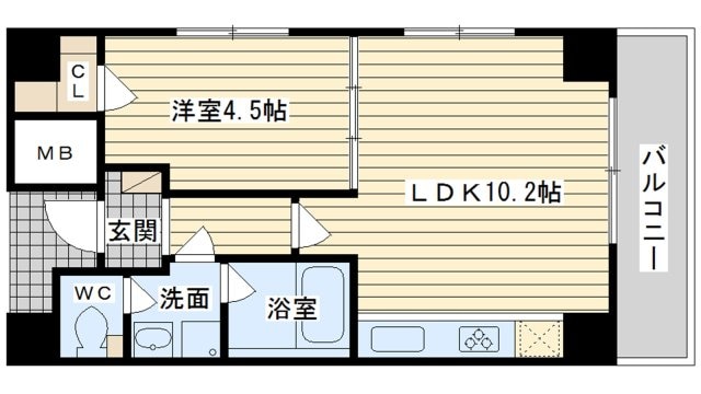 クオーレ茨木元町の物件間取画像