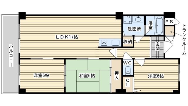 ラミュール北春日丘の物件間取画像