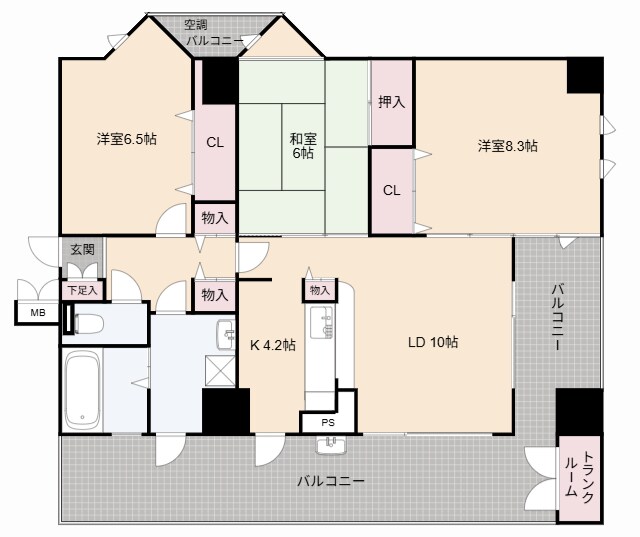 アンソレイエの物件間取画像
