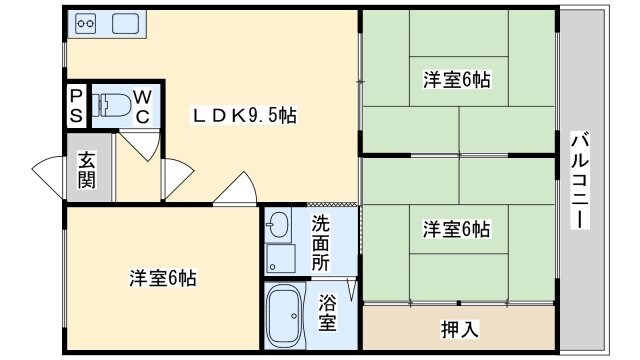 ヴィラクレージュ１の物件間取画像