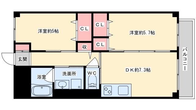 バレーロード辻子の物件間取画像