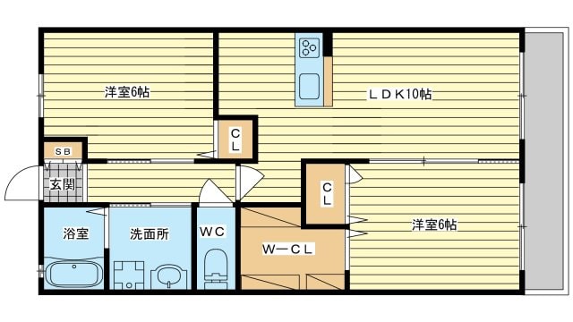 ローズタウンⅢの物件間取画像