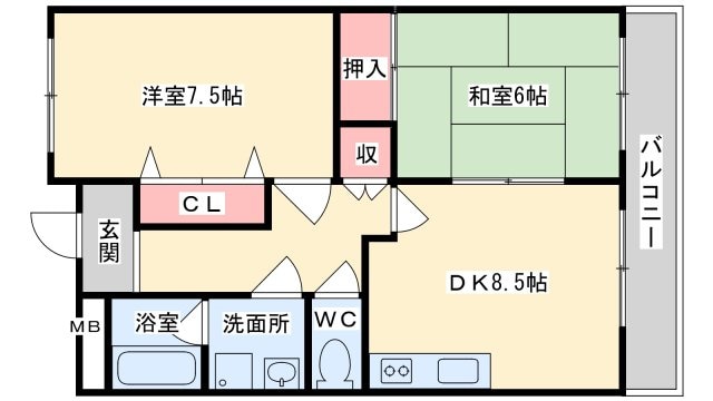 ブルーメ尚和の物件間取画像