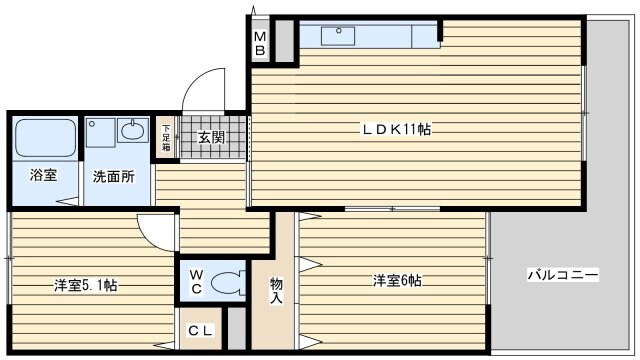 ヴェルドミールの物件間取画像