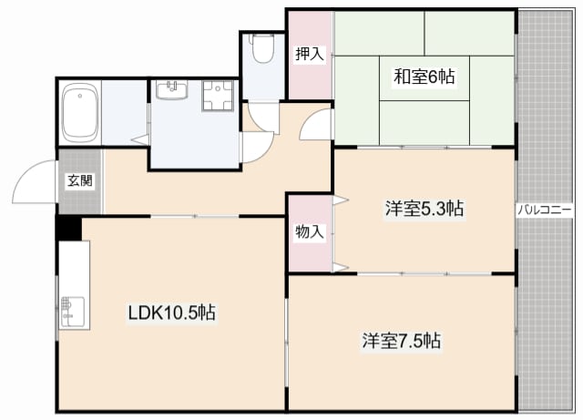 森本マンションの物件間取画像