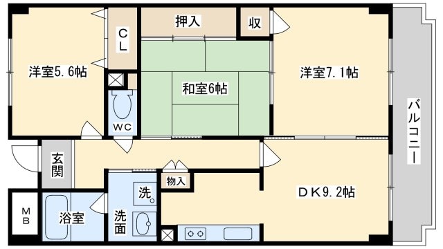 サウスファームの物件間取画像