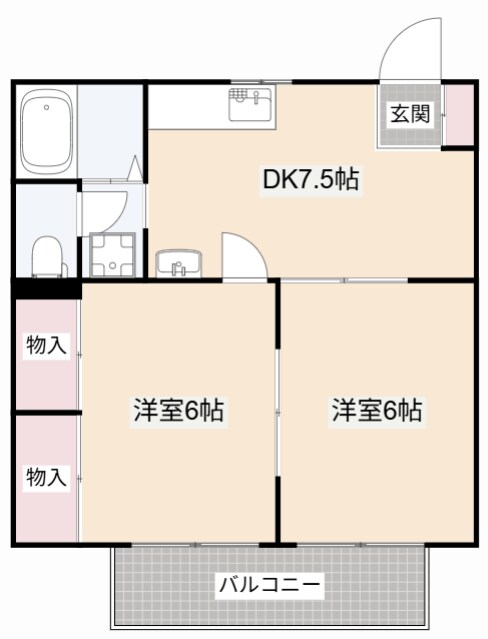 サザンハイムの物件間取画像