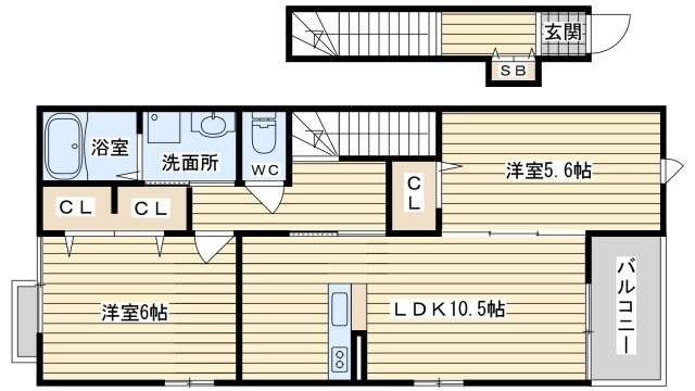 グッドリバーＢの物件間取画像