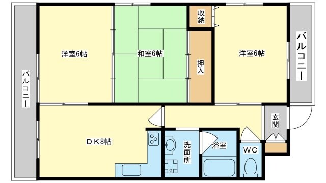 ガーデンパレス高槻の物件間取画像