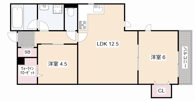 シェモア茨木郡山の物件間取画像