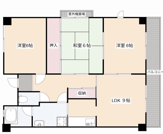 サンコート橋の内の物件間取画像