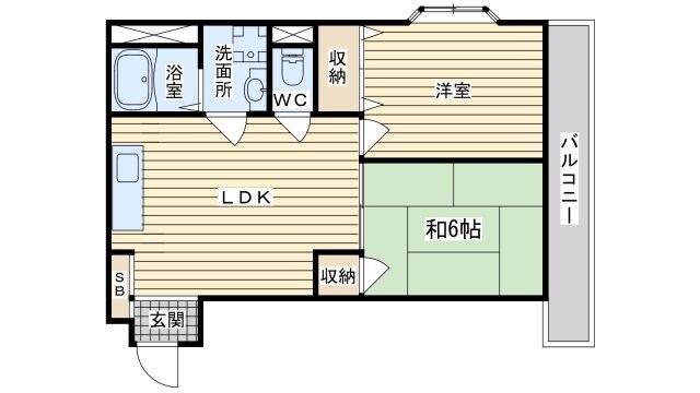 高槻津之江マンションの物件間取画像