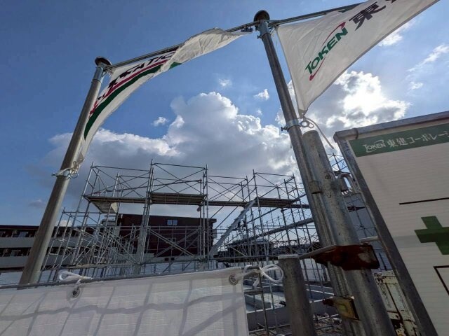 茨木市宇野辺アパート新築工事の物件外観写真