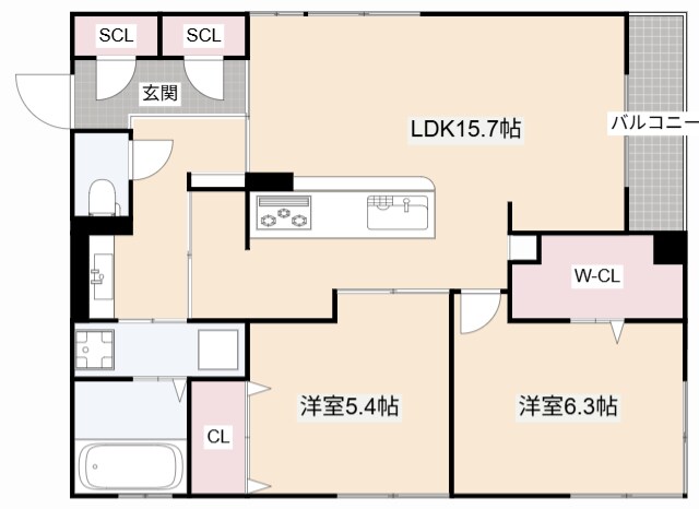 ブランノワール高槻の物件間取画像