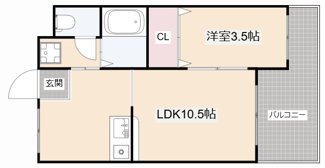 フローラＳ．Ｅ．１２ｔｈの物件間取画像