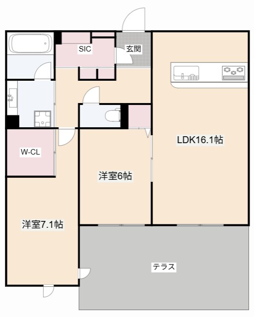 ロンジェヴィータの物件間取画像