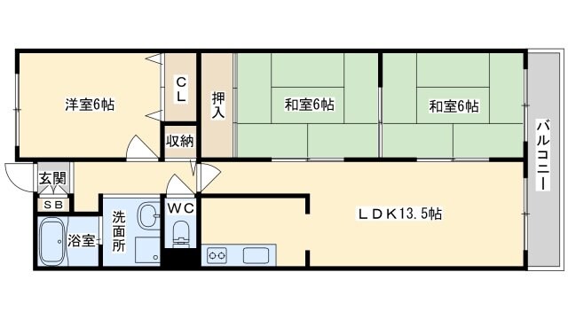 ルノン茨木Ⅰの物件間取画像