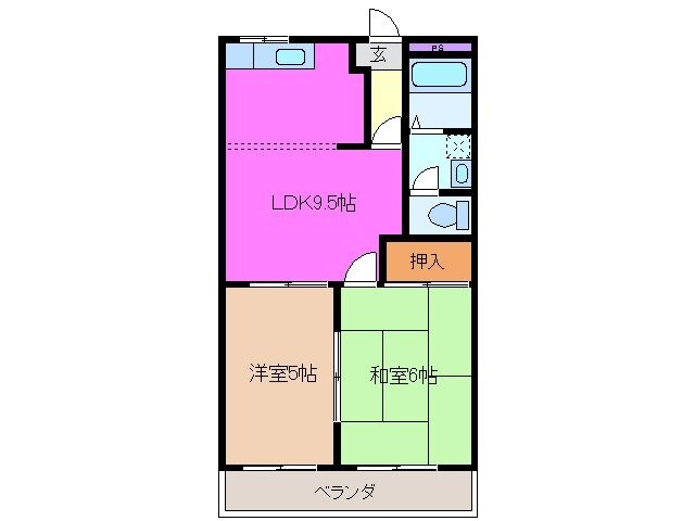 グリーンハイツの物件間取画像