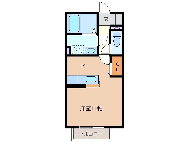 モナリエ竹成　Aの物件間取画像