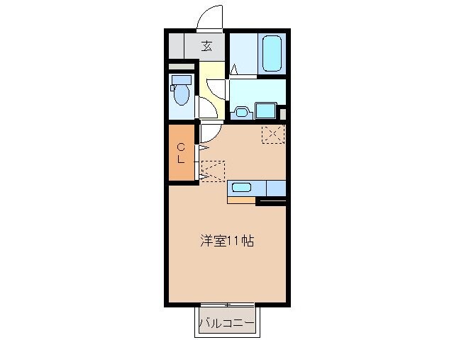 モナリエ竹成　Aの物件間取画像