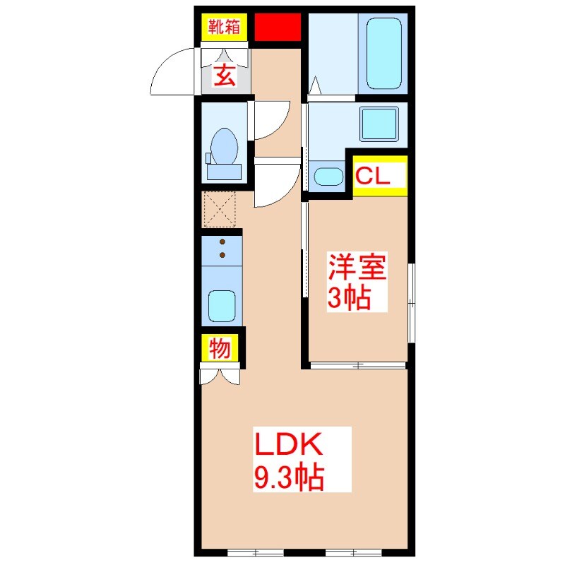 ＣＯＣＯＲＵの物件間取画像