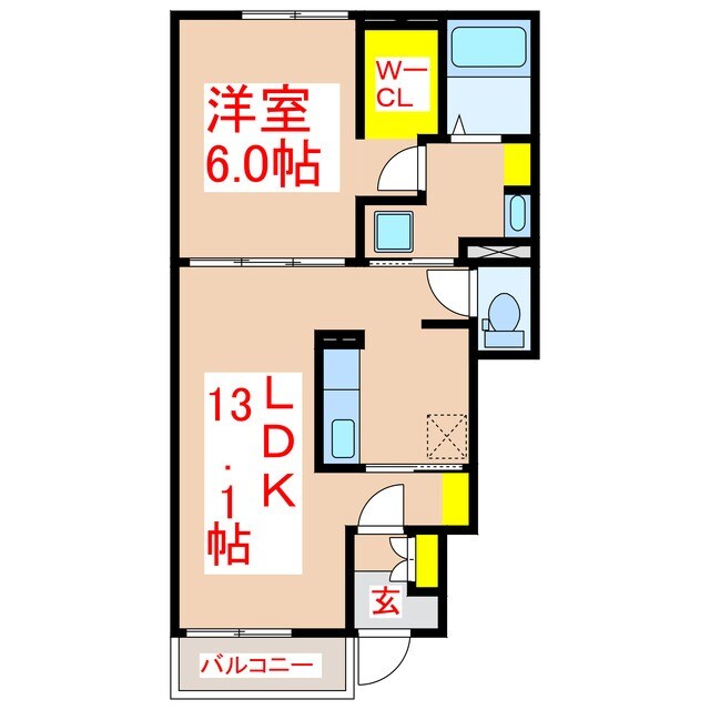 Ｍ’ｓヴァン・ヴェールＣの物件間取画像