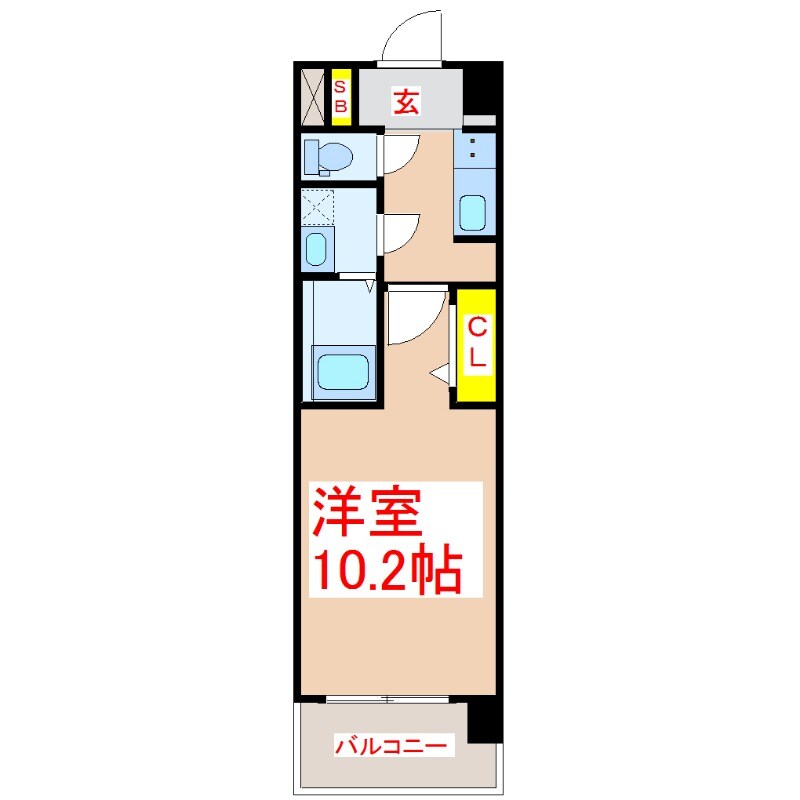 Ｓ－ＲＥＳＩＤＥＮＣＥ新町Ａｇｏｇの物件間取画像