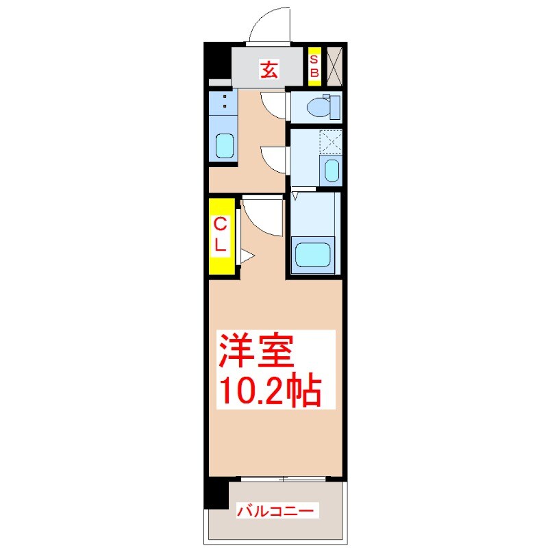 Ｓ－ＲＥＳＩＤＥＮＣＥ新町Ａｇｏｇの物件間取画像