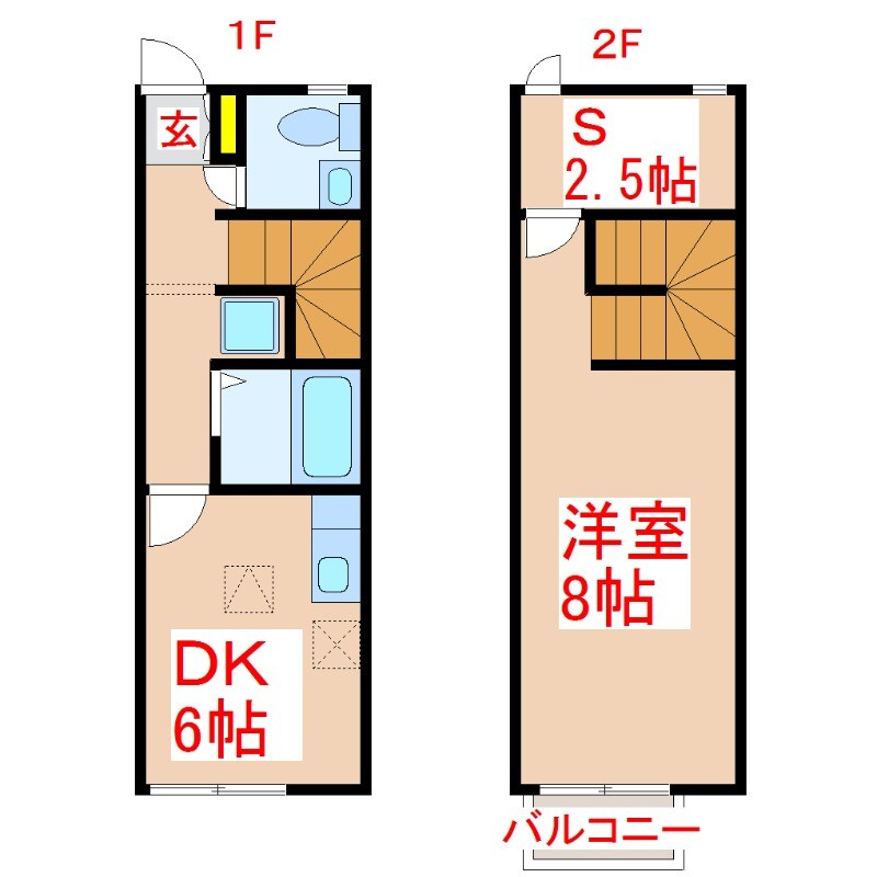 リースランド川上　Ｂ棟の物件間取画像