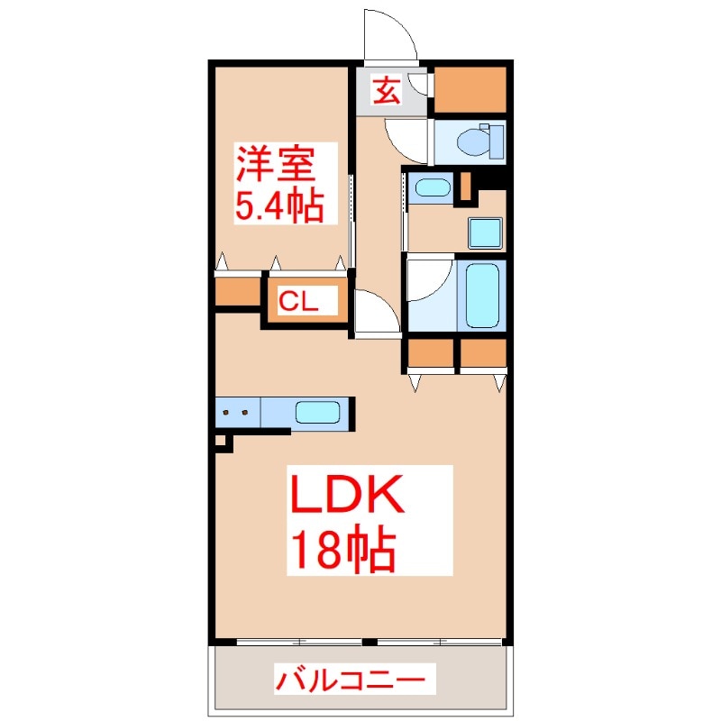 ポレスターいづろ通　204の物件間取画像