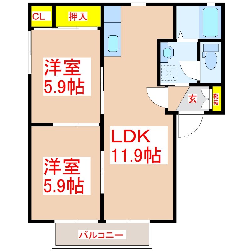 フォーレス２１の物件間取画像