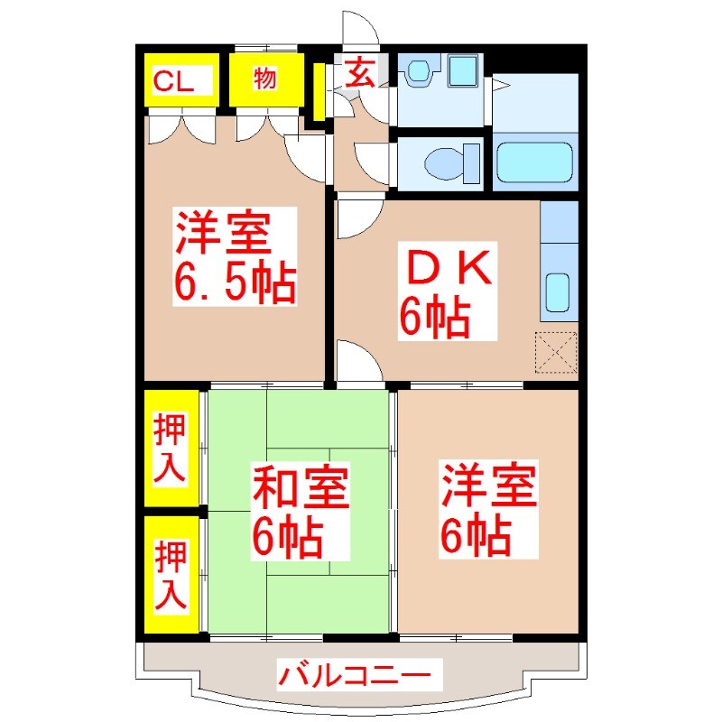 グリーンヒルズ緒方の物件間取画像