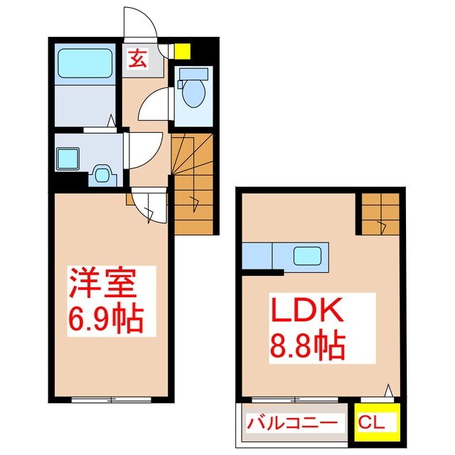 Ｑｕｒａｌｉｓ　Ａｉｒａ　Ｄ棟の物件間取画像