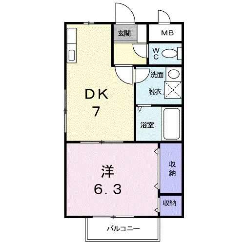 サニー紫原Ⅱの物件間取画像