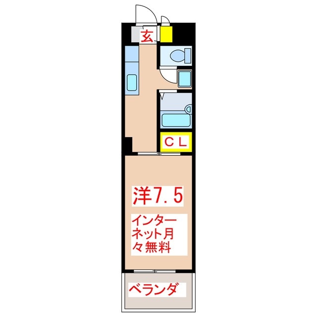 サンハイツ天保山　Ｈ棟の物件間取画像