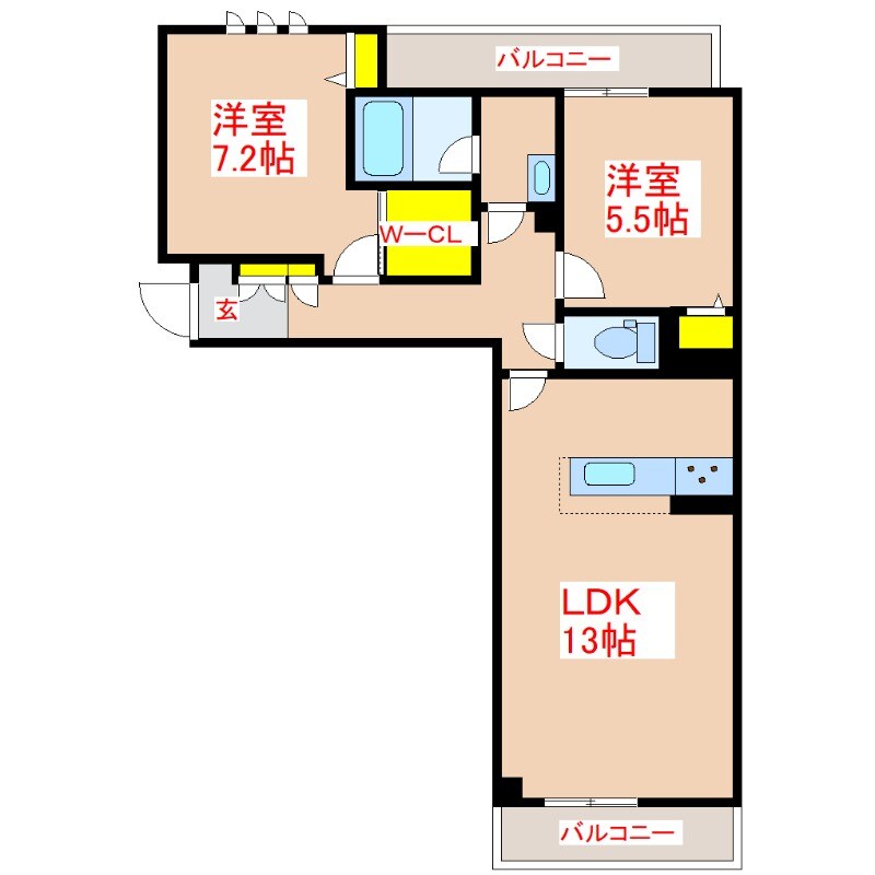 シャーメゾン　ブロートの物件間取画像