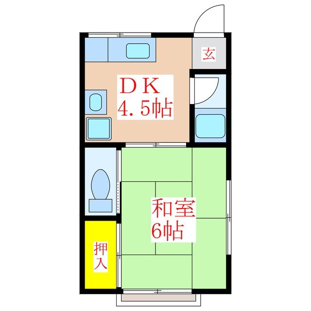 コーポ勝栗の物件間取画像