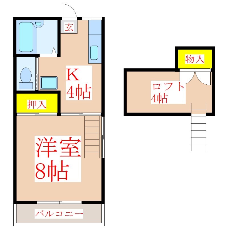 コーポプラムの物件間取画像